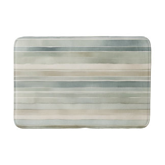 Teal Blue Sage Grönt Cream Distress Rand Badrumsmatta