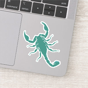 Teal Blue Scorpion Klistermärken