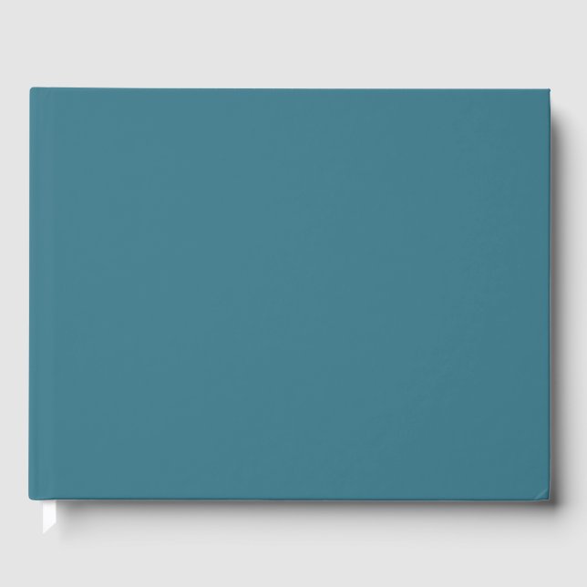 Teal Blue Solid Färg Gästböcker (Framsida)