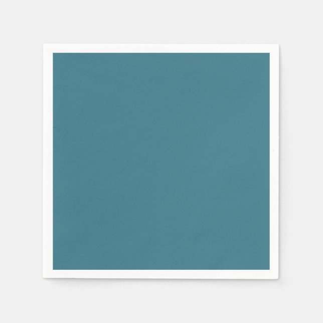 Teal Blue Solid Färg Pappersservett (Framsidan)