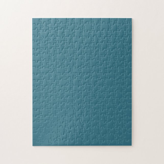Teal Blue Solid Färg Pussel (Vertikal)