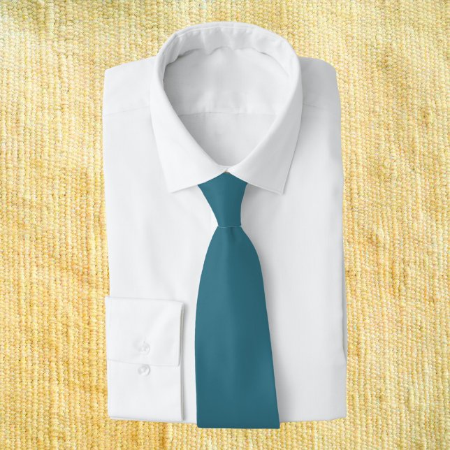 Teal Blue Solid Färg Slips (Skapare uppladdad)
