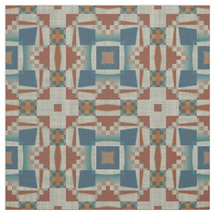 Teal Blue Taupe Burnt Orange Brown Ethnic look Tyg