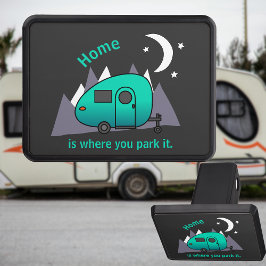 Teal Blue TearDrop Camper Trailer Dragkroksskydd