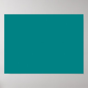Teal Blue Turcos Aqua Solid Färg Background Poster