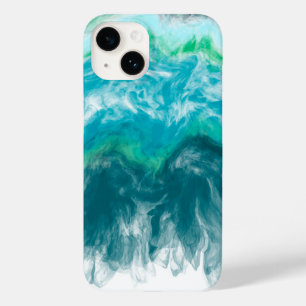 Teal Blue Turcos Digital Ocean Fluid Art