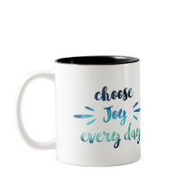 Teal Blue Välj glädje varje dag, motiverat citat