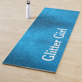 Teal Blue Yoga Glitter Girl Customize Gnistra