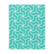 Teal Blue Zigzag Modern Art-Deco Geometric Mönster