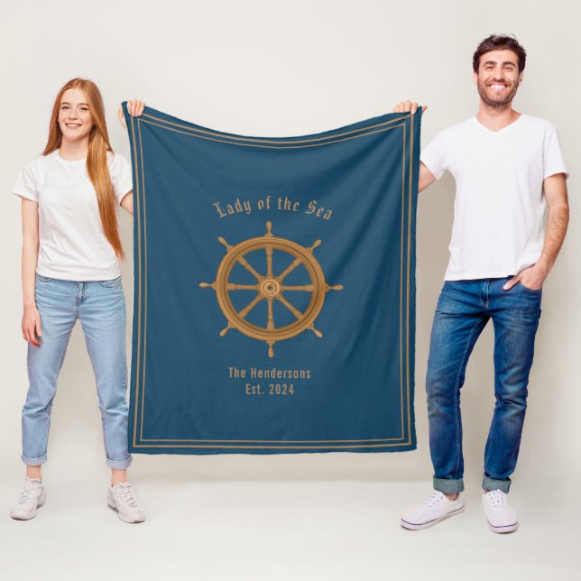 Teal Boat Fleecefilt (På plats)