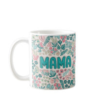 Teal Boho Flowers Mamma