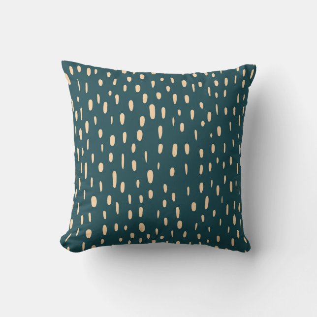 Teal Boho Mönster Modern Rustic Minimal Kudde (Framsida)