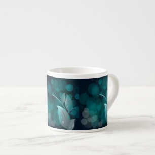 Teal Bokeh Lövs Espressomugg