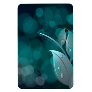 Teal Bokeh Lövs Magnet