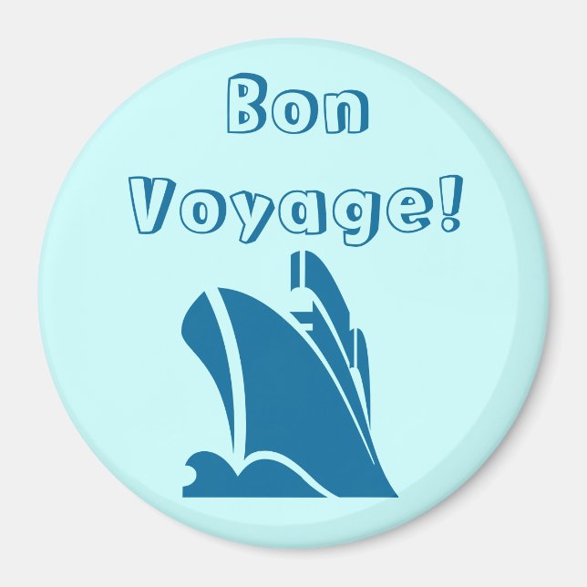 Teal Bon Voyage Magnet (Framsidan)