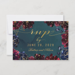 Teal Bordeaux Sapphire Jewel Tone Meal Choice OSA Kort