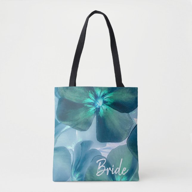 Teal Botanisk Brudtaska Tygkasse (Framsida)