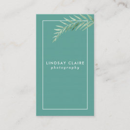 Teal botaniska Affärskort Visitkort