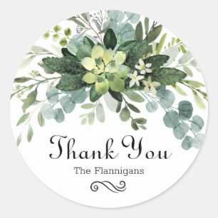 Teal Bouquet Tack - Circle Sticker Runt Klistermärke