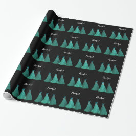TEAL Bridesmaid-adresser Anpassat namn V13 Presentpapper