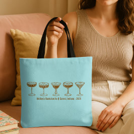 Teal Bridesmaid Espresso Martini Bachelorette Tygkasse