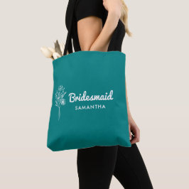 Teal Bridesmaid Frieri Maid of honor Gift Tygkasse