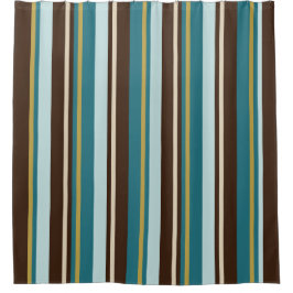 Teal, Brown, Beige och Guld Lodrät Rand
