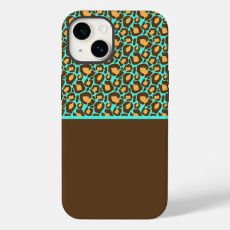 Teal & Brown Cheetah Print Phone Case