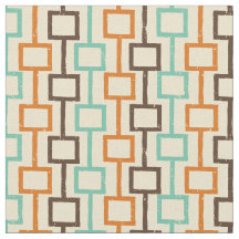 Teal Brown Orange Retro Geometric Mönster