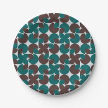 Teal & Brown Organic Mönster