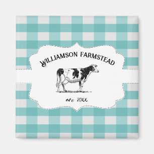 Teal Buffalo Play Farm Cow Magnet