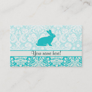 Teal Bunny Visitkort