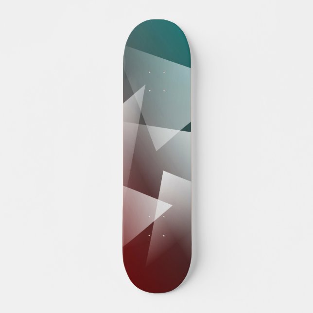 teal burgundvit mini skateboard bräda 18,5 cm (Framsida)