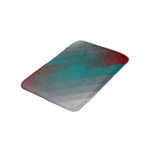 teal burgundy grått rand badrumsmatta
