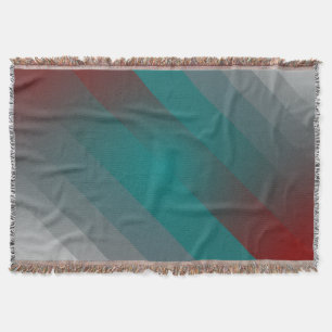 teal burgundy grått rand filt