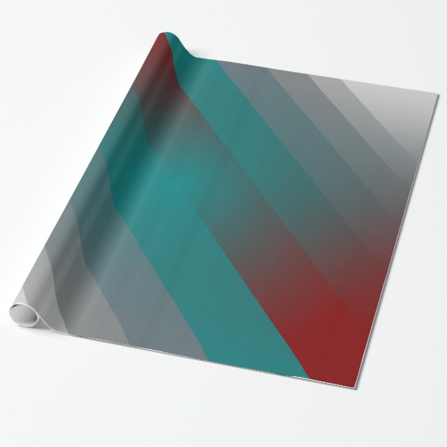 teal burgundy grått rand presentpapper (Utrullad)