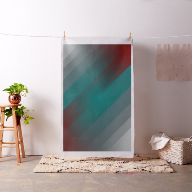 teal burgundy grått rand tyg (In Situ)