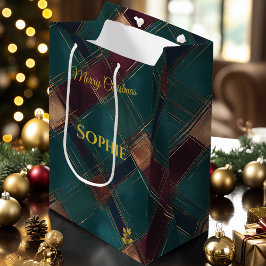 Teal, Burgundy och Guld Crisscross Play-jul