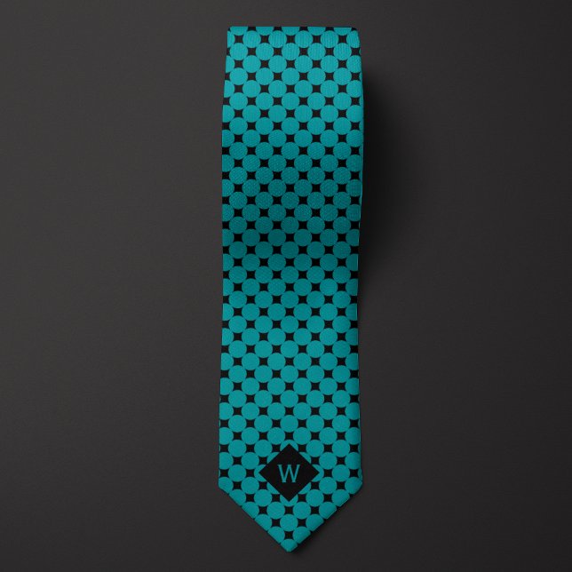 Teal Business Circles Monogram Slips (Skapare uppladdad)