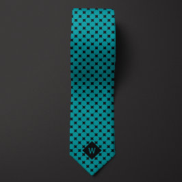Teal Business Circles Monogram Slips