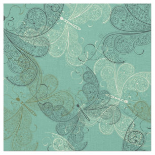 Teal Butterflies 2 Tyg