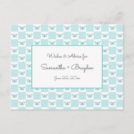 Teal Butterfly + Dots Baby Shower Adapter Rådkort
