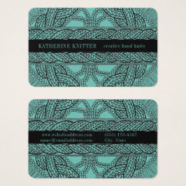 TEAL CABLE KNIT Oceana Visitenkort Visitkort