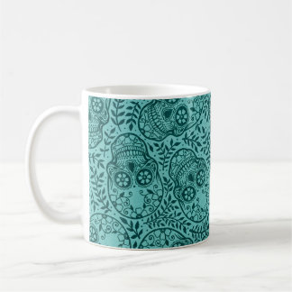 Teal Calaveras Kaffemugg