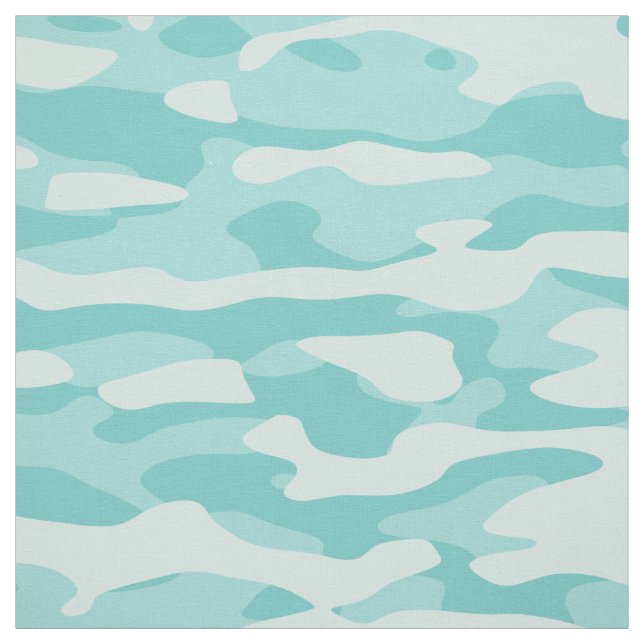 Teal Camo Fabric Tyg (Provkarta)