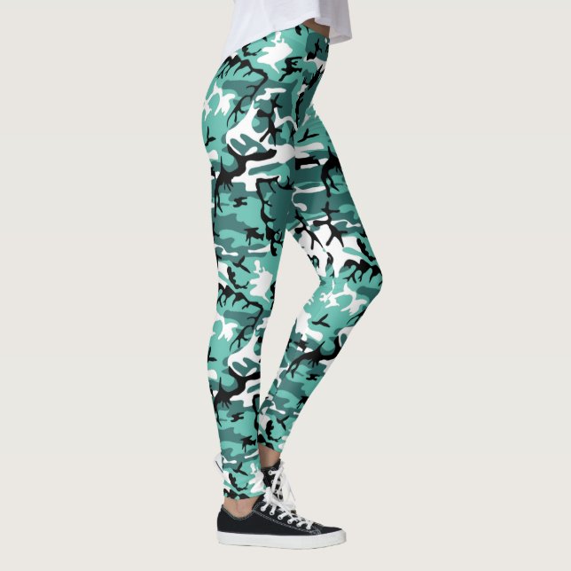 Teal Camo Leggings (Höger)