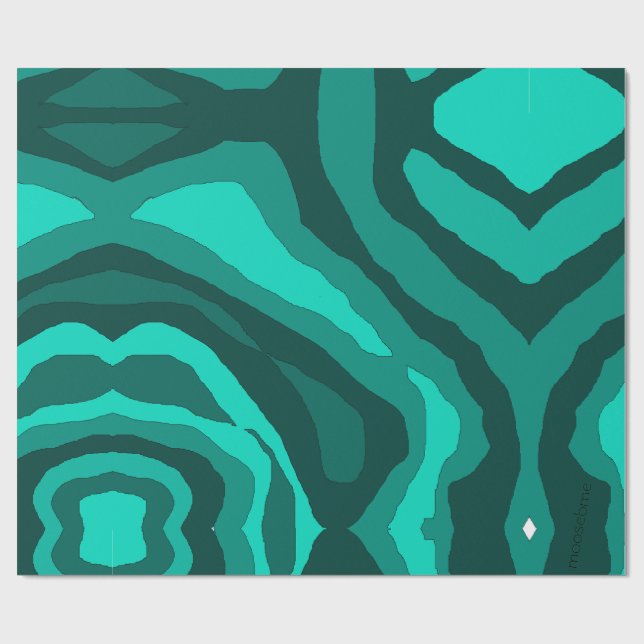 Teal Camo Wrapping Paper Presentpapper (Platt)