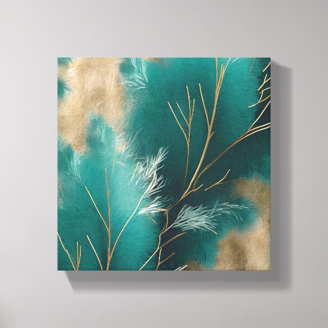 Teal Canvas Wall Art Art - Modern och Boho Gallery (Framsida)