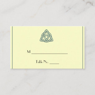 Teal Celtic Knot Bröllop ortkort Placeringskort