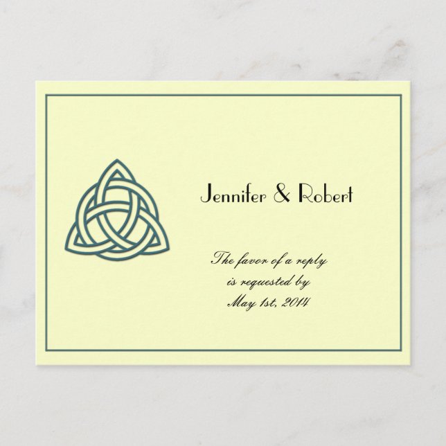 Teal Celtic Knot OSA vykort (Framsida)